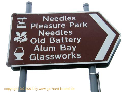 Picture 2: Isle of Wight, Alum Bay, information sign