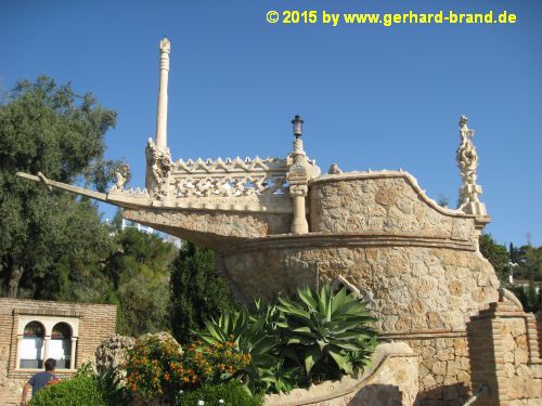 Bild 4: Das Monument Castillo Colomares, die drei Schiffen Santa María, Pinta und Niña