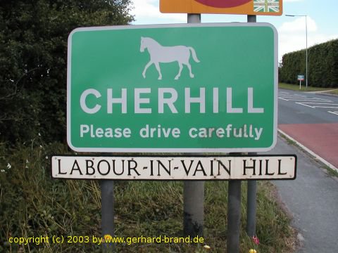 Picture: Entrance to the village Cherhill